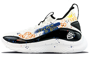 Under Armour Curry 8 Cushioning Anti-Slip And Wear-Resistant Low-Top Performance Basketball Shoes Unisex Black White 1 2638184