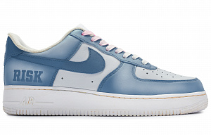 Nike Air Force 1 Low-Top Skateboard Shoes Men's White Blue Pink 1 2638282