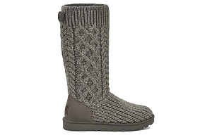 UGG Classic Cardi Cabled Knit Boot Grey Women's 1 2638723