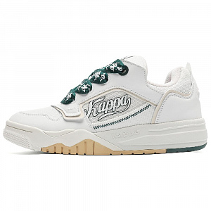 Kappa Anti Slip Wear Resistant Low Top Skateboard Shoes Unisex White