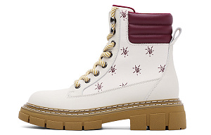Dickies British Comfortable Versatile Martin Boot Women's Ecru
