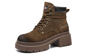 Dickies British Style Comfortable Versatile Short Martin Boot Women's Dark Brown 1 2639170