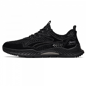 Jeep Breathable Low-Top Outdoor Shoes Men's Black