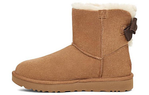 UGG Mini Bailey Suede Bow For 'Chestnut' Women's