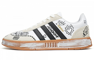 Adidas Neo Gradas 520 Lucky Theme Graffiti Anti Slip Wear Resistant Low Top Casual Shoes Unisex Black White Gray