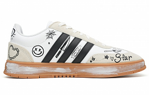 Adidas Neo Gradas 520 Lucky Theme Graffiti Anti Slip Wear Resistant Low Top Casual Shoes Unisex Black White Gray 1 2639977