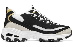 Skechers D'LITES 1.0 D'LITES Low Top Chunky Sneakers Women's Black White 1 2640202