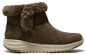 Skechers ON THE GO STELLAR Warm And Wear-Resistant Short Mid-Calf Snow Boots Women's Chocolate 1 2640250