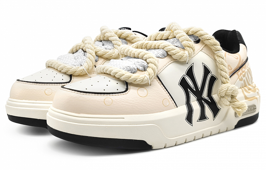 MLB Chunky Liner Wear-Resistant Height Increasing Low-Top Skateboard Shoes Unisex Beige купить в интернет-магазине Yoocart с быстрой доставкой по России.