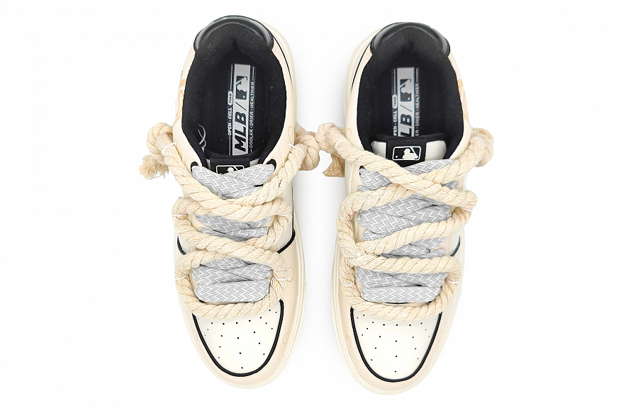 MLB Chunky Liner Wear-Resistant Height Increasing Low-Top Skateboard Shoes Unisex Beige купить в интернет-магазине Yoocart с быстрой доставкой по России.