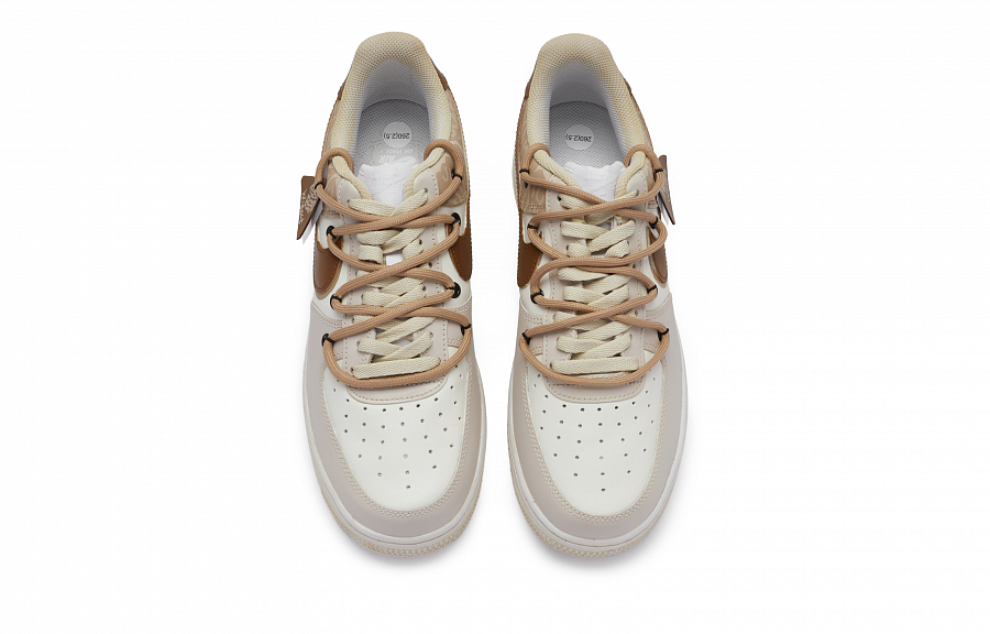 Nike Air Force 1 Slip-Resistant Low-Top Skateboard Shoes Men's Beige Brown купить в интернет-магазине Yoocart с быстрой доставкой по России.