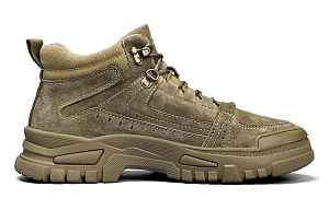 Jeep Durable Breathable Mid Top Outdoor Shoes Men's Khaki 1 2641587