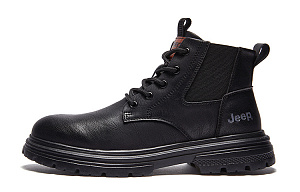 Jeep Abrasion-Resistant Short Outdoor Boots Men's Black