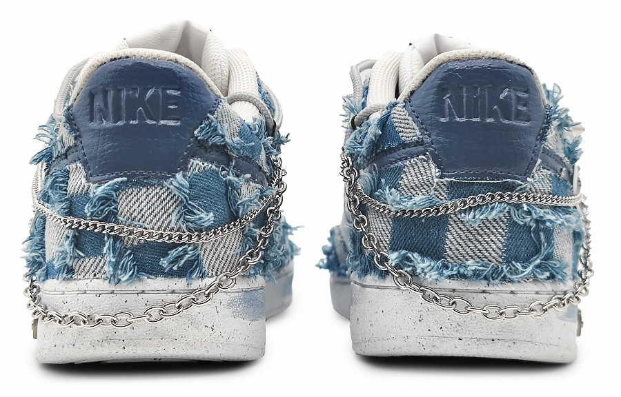 Nike Court Vision 1 Non-slip Lightweight Low-Top Skateboard Shoes Women's White Blue купить в интернет-магазине Yoocart с быстрой доставкой по России.