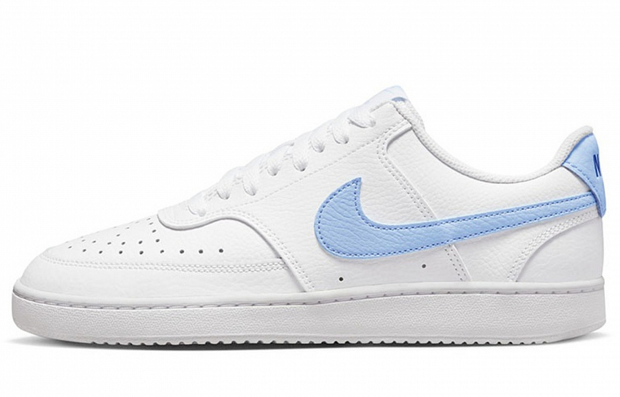 Nike Court Vision 1 Non-slip Lightweight Low-Top Skateboard Shoes Women's White Blue купить в интернет-магазине Yoocart с быстрой доставкой по России.