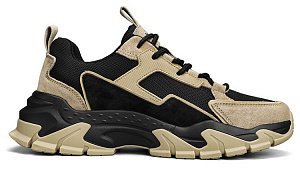 Jeep Low Top Chunky Sneakers Men's Black Brown 1 2642413