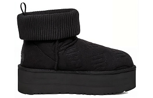 UGG Classic Mini Platform Felted Boot Black Women's 1 2642445