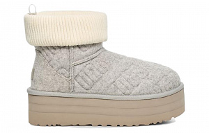 UGG Classic Mini Platform Felted Boot Grey Women's 1 2642449