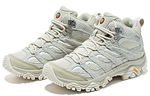 MERRELL MOAB 3 MID WP Anti-Slip And Wear-Resistant Breathable Mid-Top Trekking Shoes Women's Ecru 1 2642877