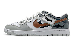 Nike Dunk Low 'Neutral Grey' Slip-Resistant Low-Top Skateboard Shoes GS Gray Brown