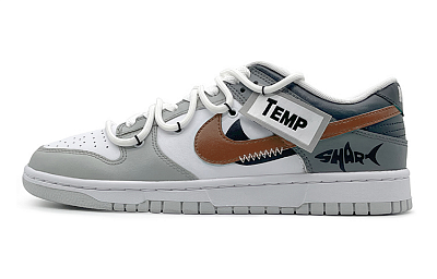 Nike Dunk Low 'Neutral Grey' Slip-Resistant Low-Top Skateboard Shoes GS Gray Brown