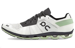 On Cloudflash Shock Absorbers Low Top Running Shoes Men's White Black