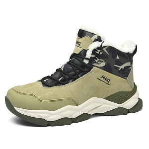 Jeep Breathable Thermal Abrasion Resistant Cushioning Height Increasing Short Outdoor Boots Men's Green 1 2643441