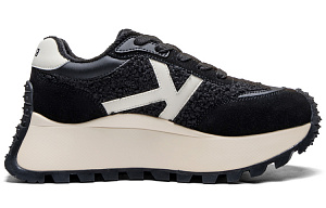 Kappa Lightweight Anti-Slip Low-Top Chunky Sneakers Women's Black 1 2644205