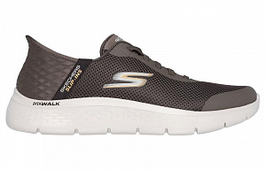 Skechers Go Walk Fle Low Top Running Shoes Men's Brown 1 2644281