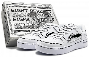 LiNing Sports Life Collection Abrasion-Resistant Slip-Resistant Low-Top Skateboard Shoes Women's Black White