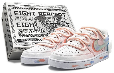 Nike Court Vision 1 Low Laser Anti-Slip Wear-Resistant Low-Top Skateboard Shoes Women's Pink Purple