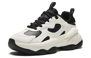 Anta Nutty Shoes Cushioning Wear-Resistant Low-Top Chunky Sneakers Women's Black White 1 2644963