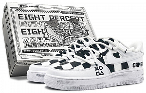 Nike Air Force 1 07 Coverage Anti-Slip And Wear-Resistant Low-Top Skateboard Shoes Unisex Black White