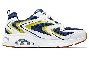 Skechers Wear-resistant And Lightweight Low-Top Casual Running Shoes Men's White Blue 1 2645879