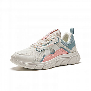 Anta Cushioning Wear-Resistant Low-Top Running Shoes Women's White Pink Cyan 1 2645935