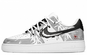 Nike Air Force 1 Low Top Skateboard Shoes Men's Black White Gray 1 2646077