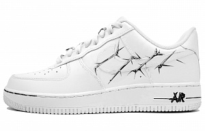 Nike Air Force 1 Low Top Skateboard Shoes Unisex White Black 1 2646103