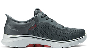 Skechers GO WALK 7 Cushioning, Wear Resistant Low Top Running Shoes Men's Gray Red 1 2646268