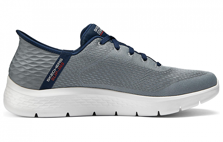 Skechers Go Walk Fle Hands Free Slip-Ins Low-Top Casual Shoes Men's Gray Blue купить в интернет-магазине Yoocart с быстрой доставкой по России.