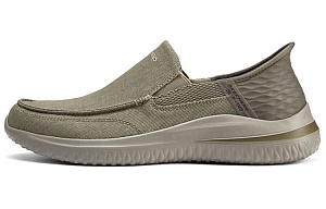 Skechers Slip Ins Slip-Ins Technology Low-Top Casual Shoes Men's Khaki