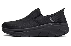 Skechers D'lux Walker Hands Free Slip-Ins Lightweight Low-Top Casual Shoes Men's All Black