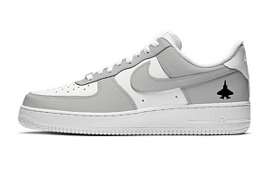 Nike Air Force 1 Slip-Resistant Low-Top Skateboard Shoes Men's White Gray Black