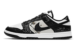 Nike Dunk Anti-Slip Wear-Resistant Low-Top Skateboard Shoes Men's Black White