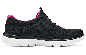 Skechers Summits Cushioning Breathable Low-Top Casual Shoes Women's Black Red 1 2649546