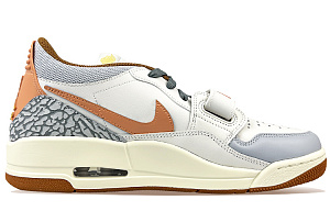 Jordan Legacy 312 Cushioning Anti-Slip And Wear-Resistant Low-Top Vintage Basketball Shoes Men's Beige Orange 1 2651534