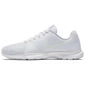 Nike Flex Bijou Cushioning Wear-Resistant Low-Top Running Shoes Women's White
