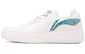 LiNing Low Top Skateboard Shoes Unisex Blue White