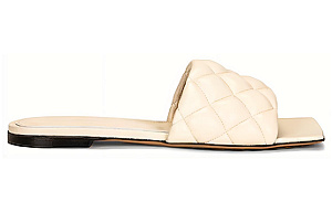 Bottega Veneta Padded Slide Slippers Women's White 1 2653870