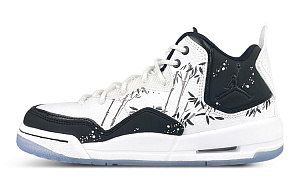 Jordan Courtside 23 Mid Top Vintage Basketball Shoes Women's Black White Gray 1 2654709