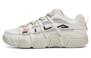 FILA FUSION BUSTER Puffy Shoes Cushioning Abrasion Resistant Breathable Coverage Low top Basketball Shoes Women's Beige